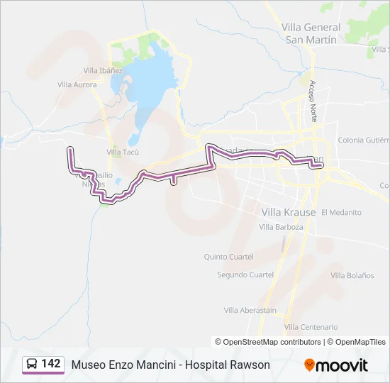 142 Bus Line Map