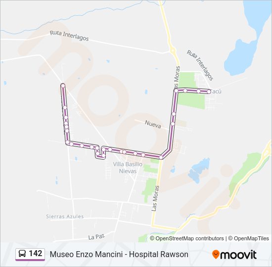 142 Bus Line Map