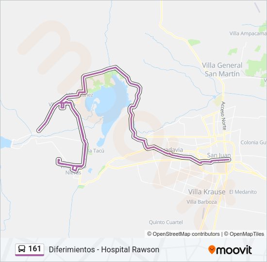 161 Bus Line Map