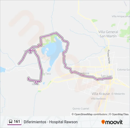 161 Bus Line Map