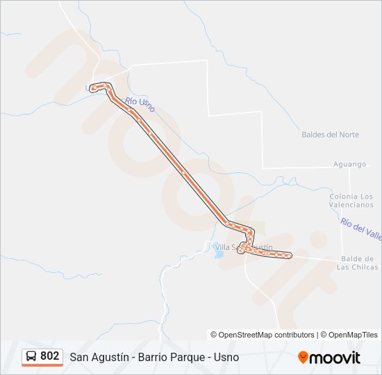 802 Bus Line Map