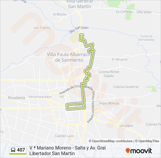 407 Bus Line Map