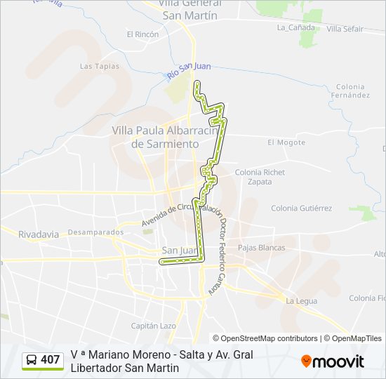 407 Bus Line Map