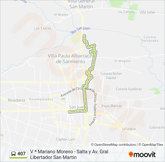 407 Bus Line Map