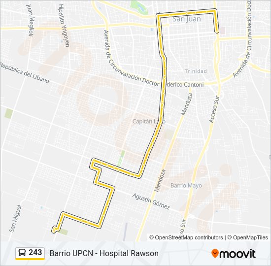243 Bus Line Map