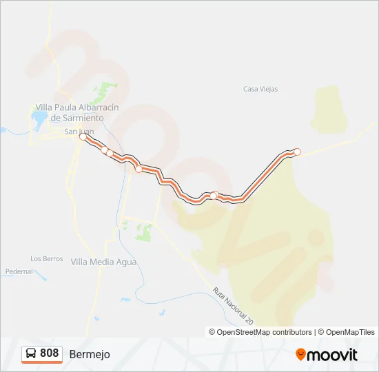 808 Bus Line Map