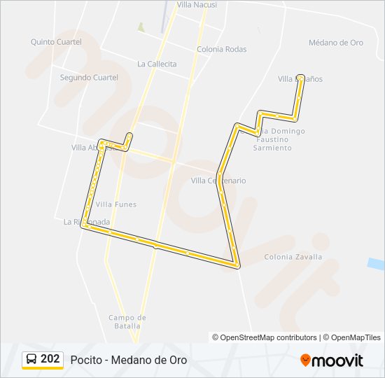 202 Bus Line Map
