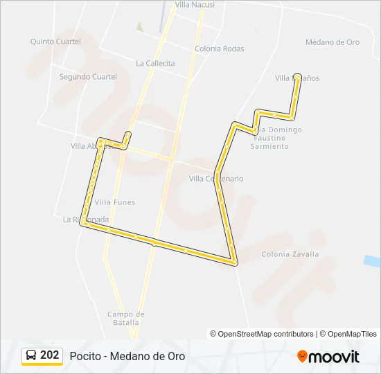 202 Bus Line Map