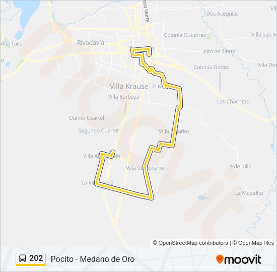 202 Bus Line Map