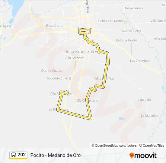 202 Bus Line Map