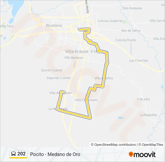 202 Bus Line Map