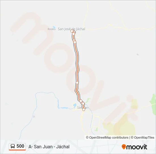 500 Bus Line Map