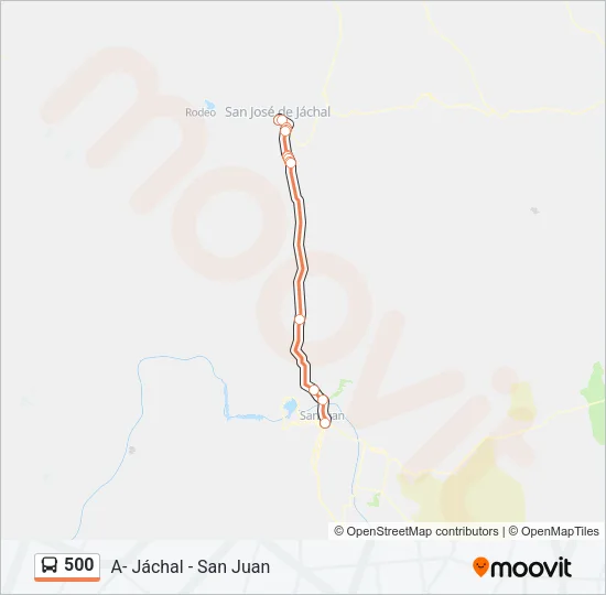 500 Bus Line Map
