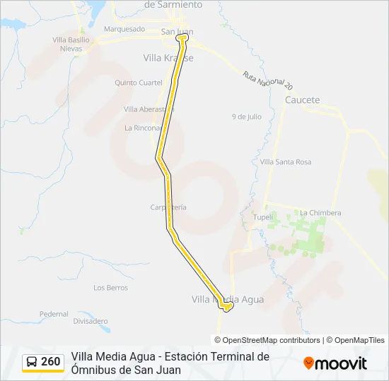 260 Bus Line Map