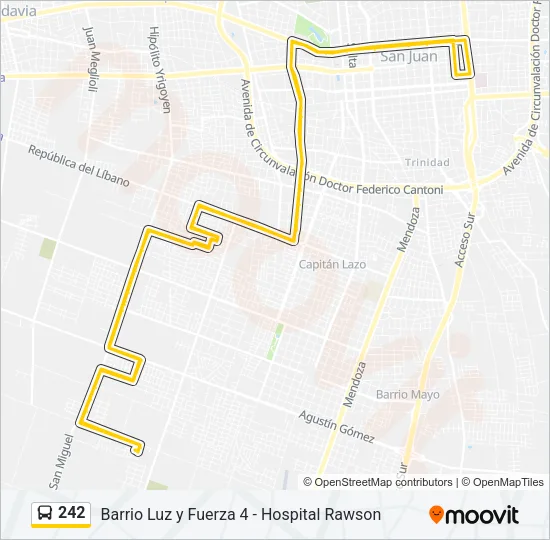 242 Bus Line Map