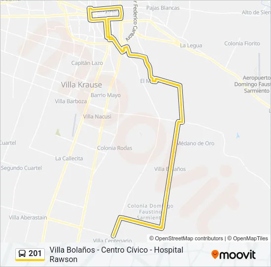 201 Bus Line Map