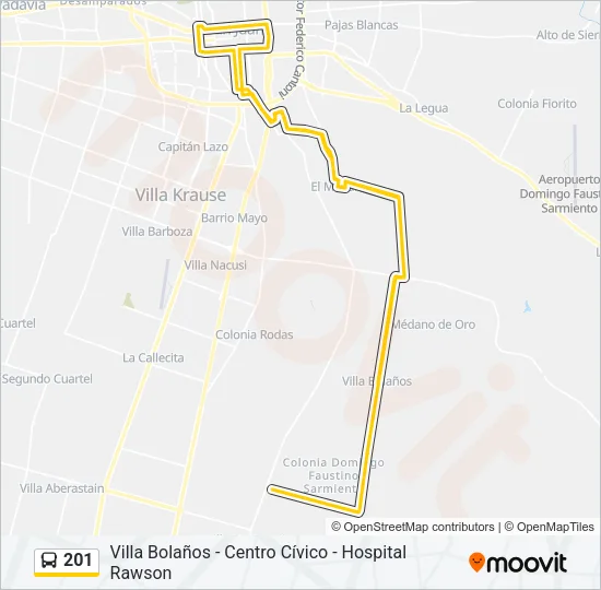 201 Bus Line Map