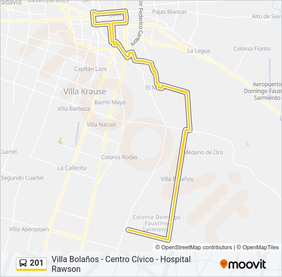 201 Bus Line Map