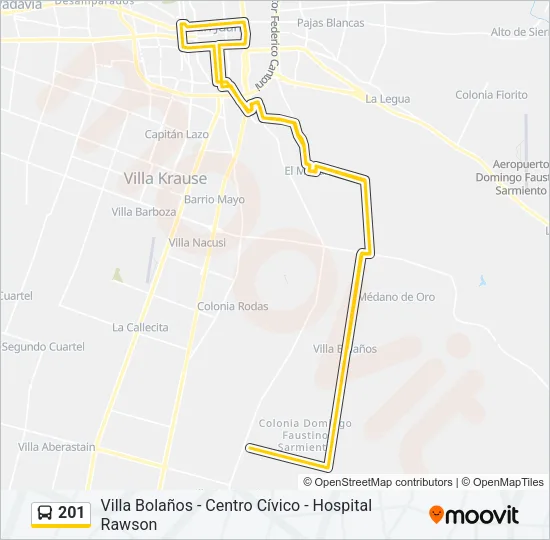 201 Bus Line Map
