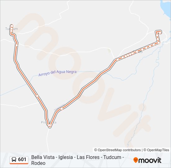 601 Bus Line Map