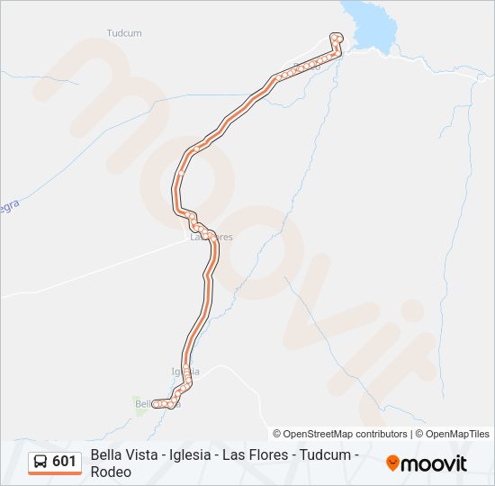 601 Bus Line Map