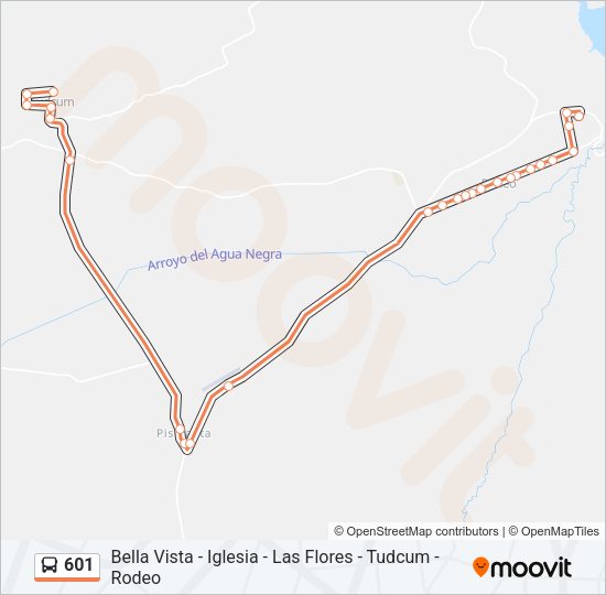 601 Bus Line Map