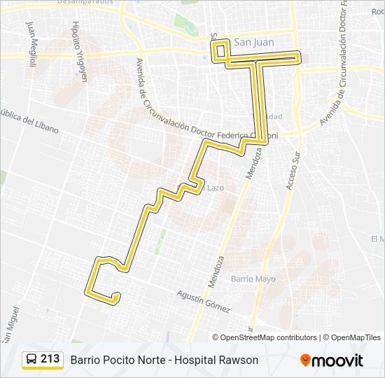 213 Bus Line Map