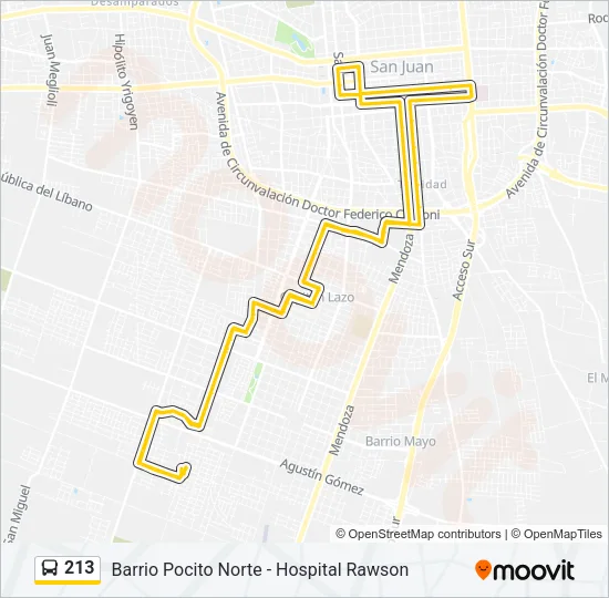 213 Bus Line Map