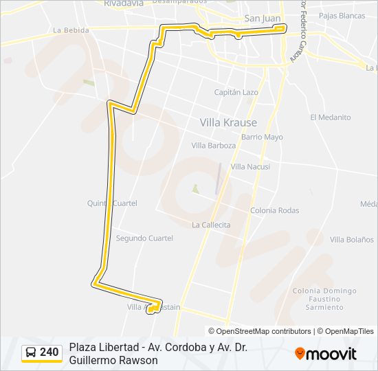 240 Bus Line Map