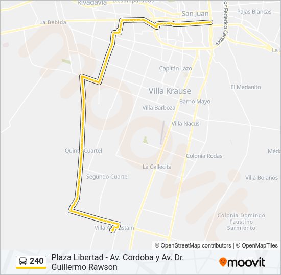 240 Bus Line Map