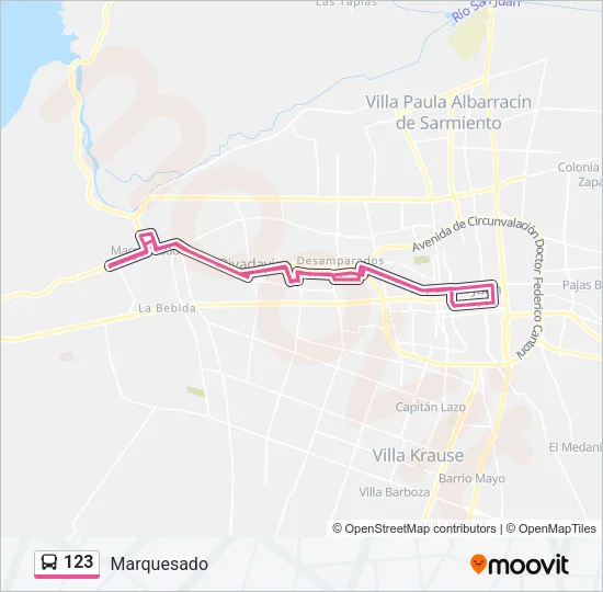 123 Bus Line Map