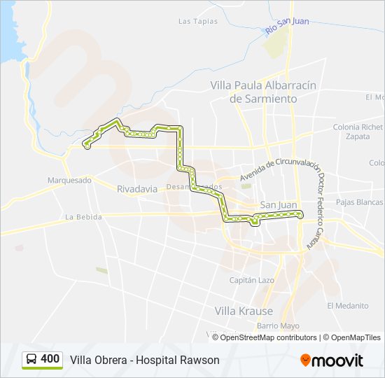 400 bus Line Map