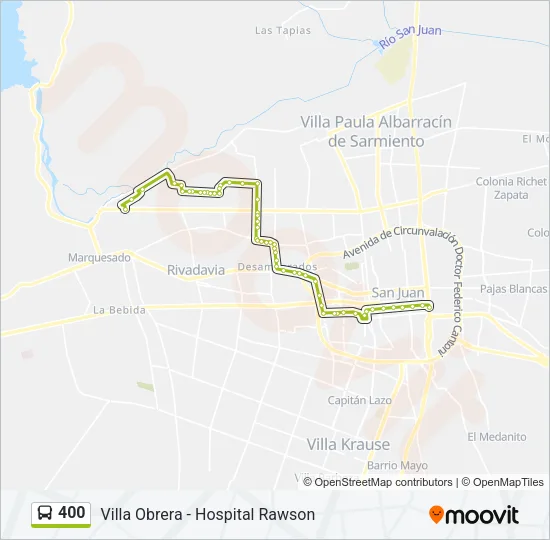 400 Bus Line Map