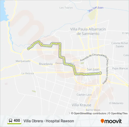 400 Bus Line Map