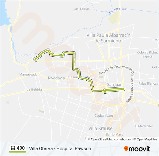 400 Bus Line Map