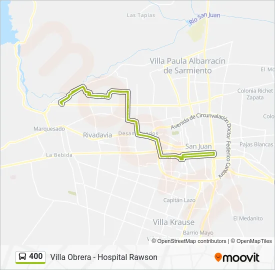 400 Bus Line Map
