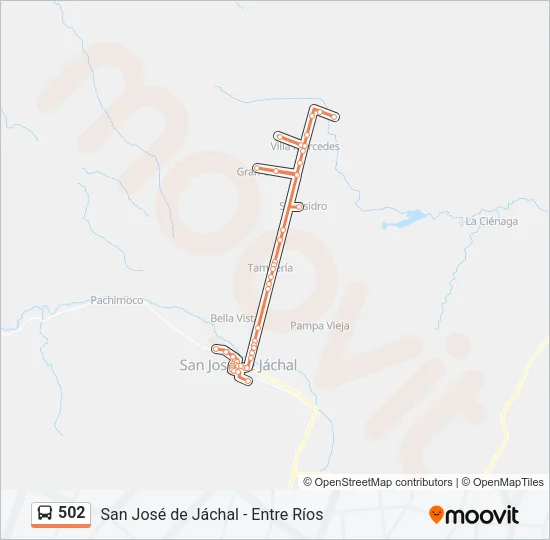 502 Bus Line Map
