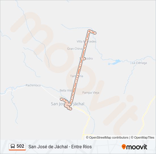 502 Bus Line Map
