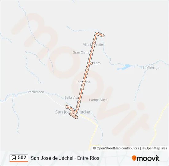 502 Bus Line Map