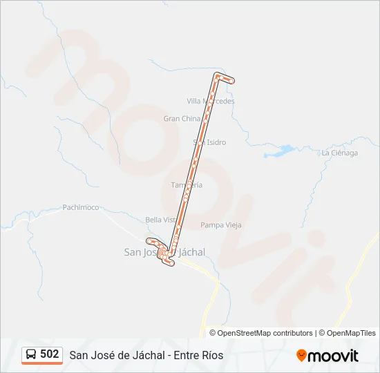 502 Bus Line Map