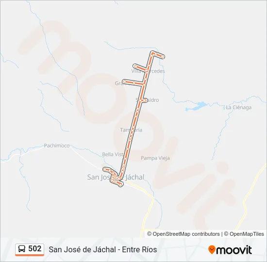 502 Bus Line Map