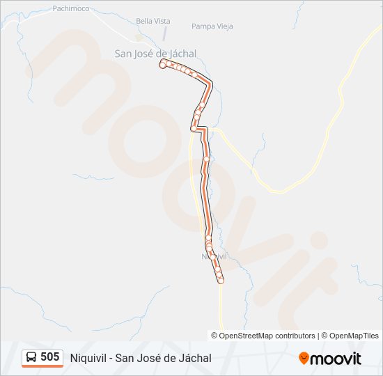 505 Bus Line Map