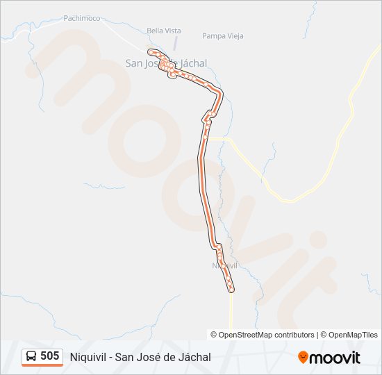 505 Bus Line Map