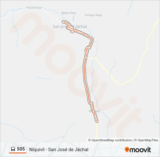 505 Bus Line Map