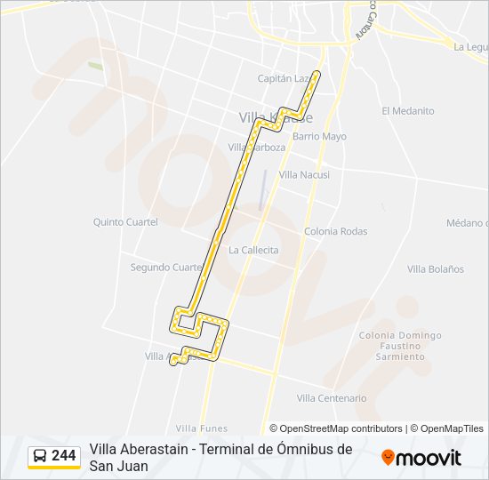 244 Bus Line Map