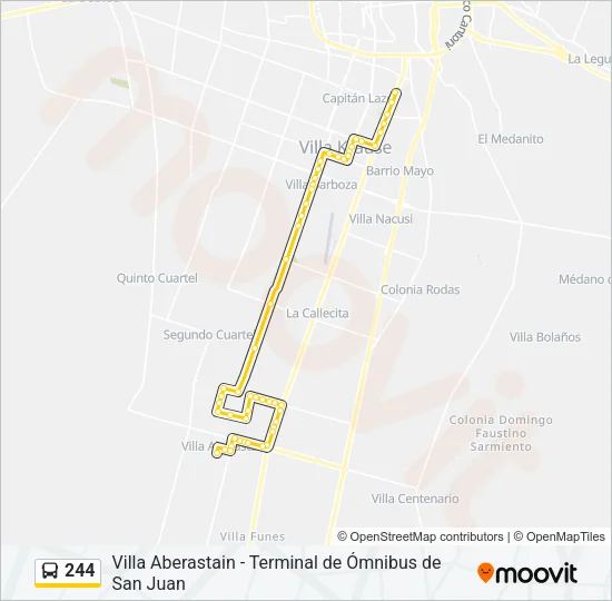 244 Bus Line Map