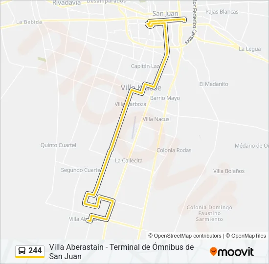 244 Bus Line Map