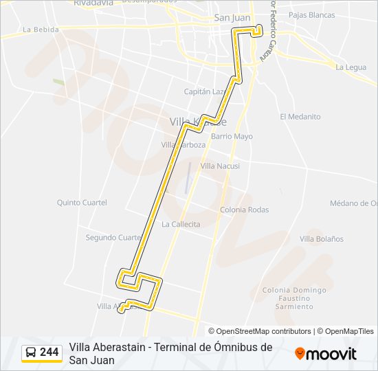 244 Bus Line Map