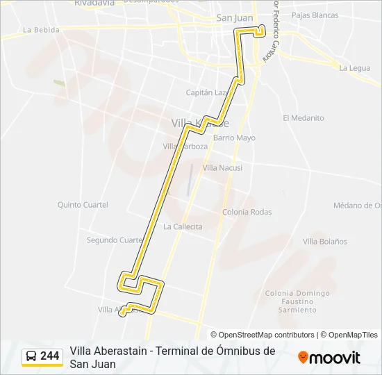 244 Bus Line Map