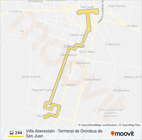 244 Bus Line Map